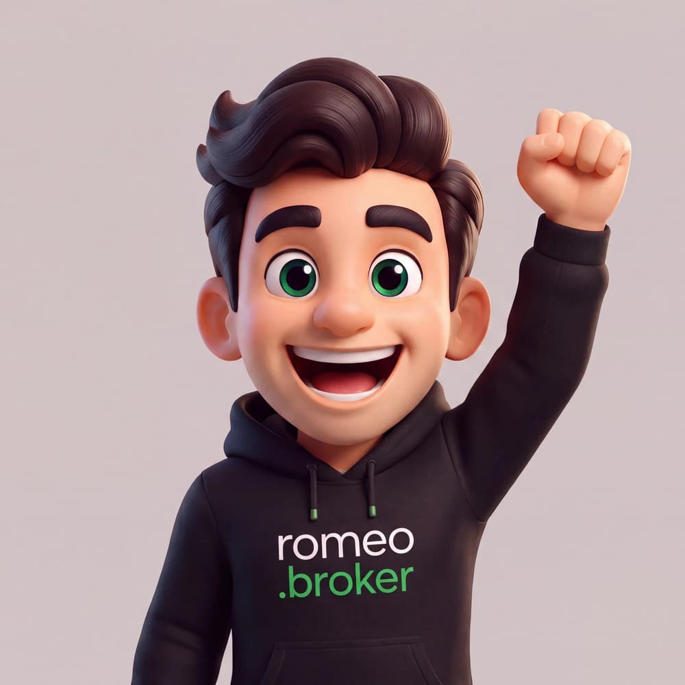 Romeo com expressão animado