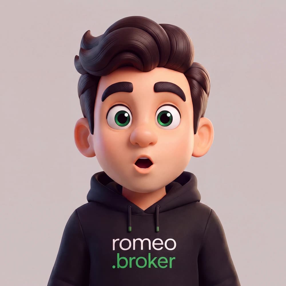 Romeo com expressão surpreso